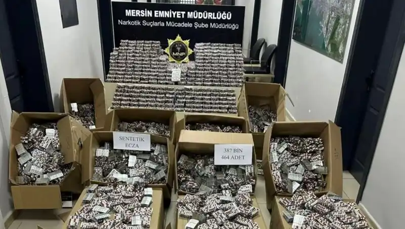 Mersin'de Uyuşturucu Operasyonu: Tam 387 Bin Hap Ele Geçirildi!