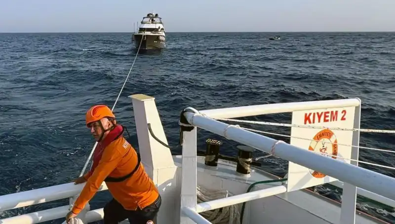 Marmaris Açıklarında Sürüklenen Tekneye Hızlı Kurtarma Operasyonu